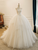 White Tulle Strapless Appliques Wedding Dress