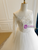 White Tulle Lace Long Sleeve Wedding Dress