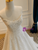 White Lace Strapless Beading Wedding Dress