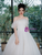 Ivory Tulle Off the Shoulder Pleats Wedding Dress