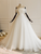 Ivory Tulle Off the Shoulder Pleats Wedding Dress