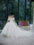 Ivory Tulle Off the Shoulder Pleats Wedding Dress