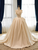 Ivory Satin Off the Shoulder Pleats Wedding Dress