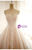Champagne Tulle Lace Strapless Wedding Dress