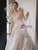 Champagne Tulle Lace Strapless Wedding Dress