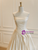 Ivory Satin Strapless Pleats Wedding Dress