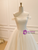 White Tulle Strapless Pleats Wedding Dress