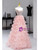 Pink Tulle Sequins Strapless 3D Flower Prom Dress