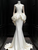 Ivory Mermaid Satin Strapless Prom Dress