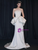 Ivory Mermaid Satin Strapless Prom Dress