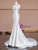 White Mermaid Satin Strapless Wedding Dress