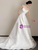 White Tulle Strapless Pleats Wedding Dress
