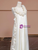 Loose Ivory Satin Straps Flower Wedding Dress