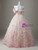 Pink Tulle Off the Shoulder Flower Quinceanera Dress