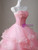 Pink Tulle Strapless Appliques Quinceanera Dress