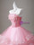 Pink Tulle Strapless Appliques Quinceanera Dress
