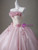 Pink Strapless Appliques Quinceanera Dress