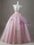 Pink Strapless Appliques Quinceanera Dress