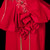 Red Mermaid Strapless Appliques Beading Prom Dress
