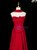 Red Strapless 3D Appliques Prom Dress