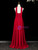 Red Strapless 3D Appliques Prom Dress