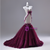 Dark Purple Mermaid Tulle Strapless Prom Dress