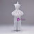 White Tulle Strapless Beading Flower Prom Dress