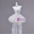 White Tulle Strapless Beading Flower Prom Dress