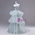 Green Tulle Strapless Tiers Flower Prom Dress