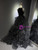 Black Sequins Halter Beading Prom Dress