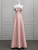 Pink Satin Halter Beading Prom Dress