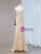 Champagne Mermaid Strapless Pleats Prom Dress