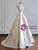 Ivory Satin Strapless Sequins Beading Wedding Dress