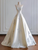Ivory Satin Strapless Sequins Beading Wedding Dress