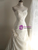 White Satin Pleats Flower Wedding Dress