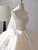 Ivory Tulle Strapless Pleats Appliques Wedding Dress