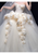 Ivory Tulle Lace Strapless Flower Wedding Dress