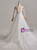 White Lace Long Sleeve Pleats Wedding Dress