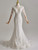 White Mermaid Appliques Long Sleeve Wedding Dress