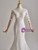 White Mermaid Appliques Long Sleeve Wedding Dress