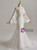 White Mermaid Tulle Appliques Long Sleeve Wedding Dress