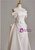 Ivory White Satin Off the Shoulder Pleats Wedding Dress
