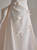 Ivory White Satin Off the Shoulder Pleats Wedding Dress