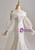 White Mermaid Long Sleeve Lace Pleats Wedding Dress