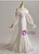 White Mermaid Long Sleeve Lace Pleats Wedding Dress