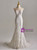 White Mermaid Long Sleeve Lace Pleats Wedding Dress