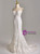 White Mermaid Long Sleeve Lace Pleats Wedding Dress