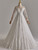 White Tulle Lace Long Sleeve Wedding Dress