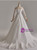 White Tulle Lace Long Sleeve Wedding Dress
