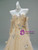 Gold Sequins Long Sleeve Butterfly Prom Dress